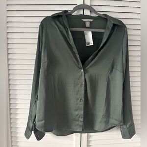 H&M Silk Button Down Blouse